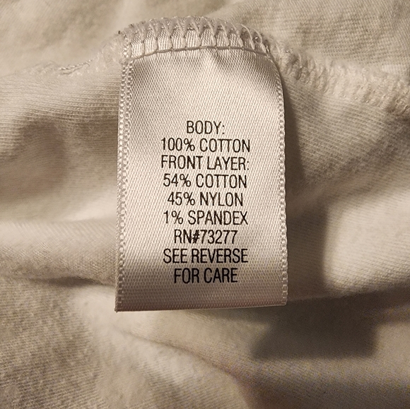 Croft and Barrow 3/4 lenth sleeve white top with lace overlay in front. - Picture 3 of 3